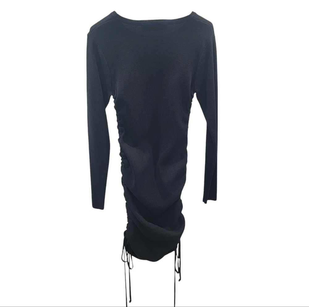Lioness Black Military Minds Ruched Mini Dress Long Sleeve Bodycon Women… - Picture 8 of 17